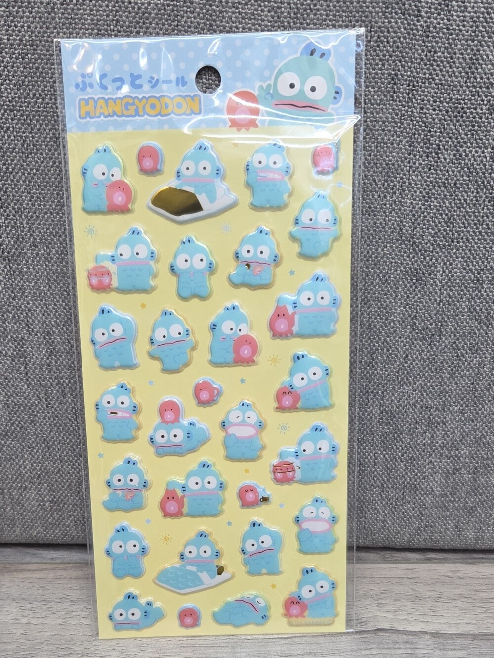 Hangyodon Puffy 3D Stickers 🩵🐙 | Sanrio Japan